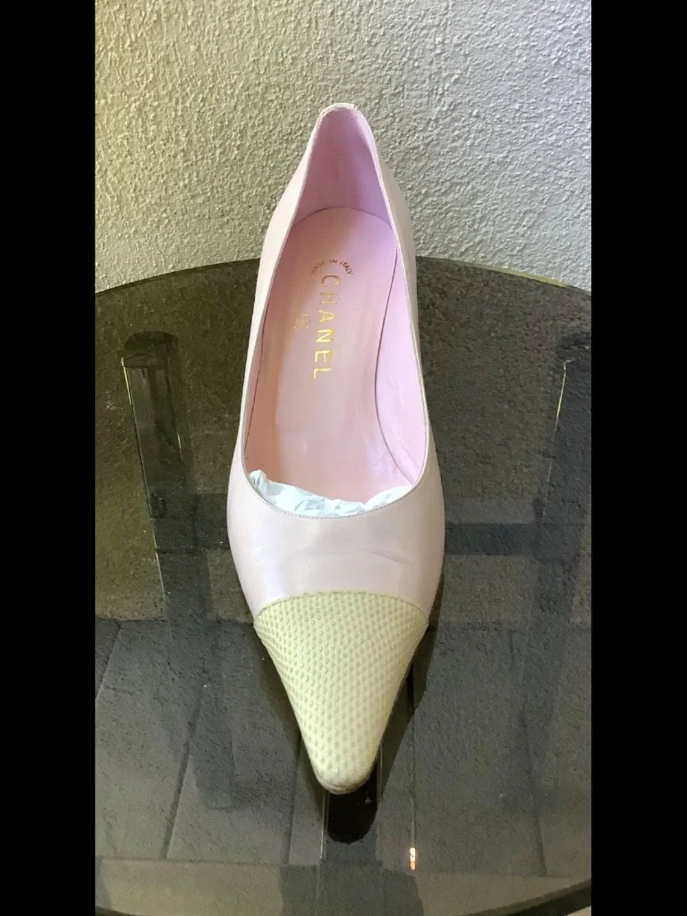 CHANEL Rare Pink Kitten Heel Pumps Size 7.5 - 8 - Picture 4 of 6